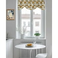 thumbnail image 5 of Autumn Plant Tie Up Valances Curtain, Adjustable Kitchen Vintage Watercolor Sunflower Flower Valances for Windows Decor, Rod Pocket Short Curtains Set for Bedroom/Bathroom, 54"x18", 5 of 8