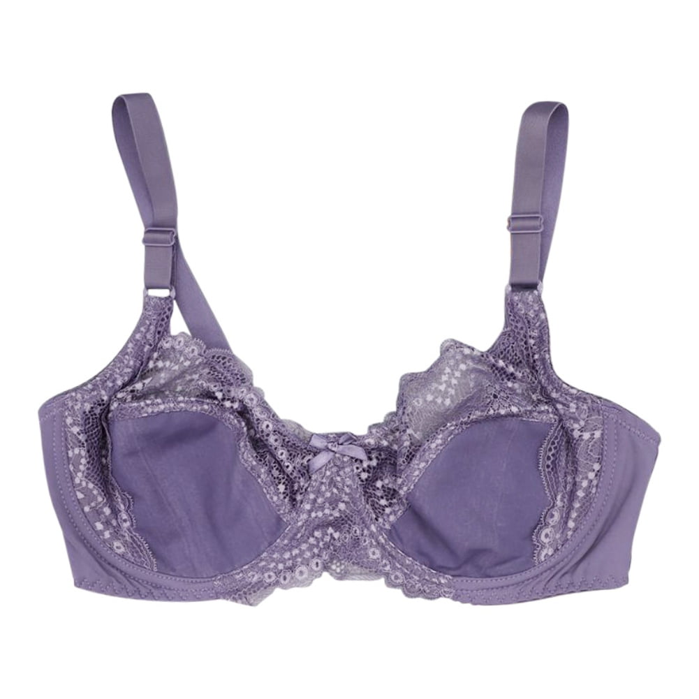  DYXIA Women's Ultra Slim Floral Lace Bralette Plus Size No  Underwire Backless Everyday Bras (Color : Purple, Size : 34/75D) :  Clothing, Shoes & Jewelry