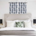 thumbnail image 3 of Blue Floral Kitchen Curtains Window Panels, Abstract Watercolor Flower Leaf Plant Insulated Window Treatment Curtain, Grommet Curtains for Bedroom/Living Room/Bathroom, 2 Piece 52"Wx45"L, 3 of 8