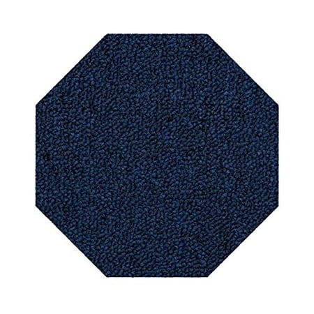 Black Octagon Rug - Color World Collection Pet Friendly Indoor Outdoor Area Rugs Navy - 7' Octagon