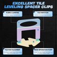 thumbnail image 4 of Tile Level System 1/16 Inch with Tile Clamps, 500 Tile Leveler Spacer Clips and 100 Reusable Wedges for Wall/Floor Tile, 4 of 8