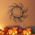thumbnail image 6 of chaungfeng 16.5 Inch Black Twig Halloween Wreath for Front Door - Artificial Plastic Simulation Dead Branch Garland for Indoor Outdoor Party Home Decor, 6 of 6