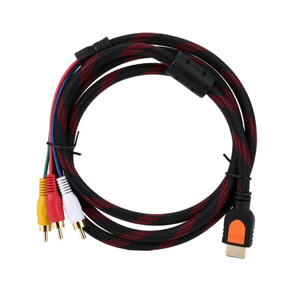 Hdmi Male To 3 Rca Av Audio Video 5ft Cable Cord Adapter For Tv Hdtv Dvd 1080p Walmart Com Walmart Com