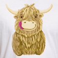thumbnail image 3 of CafePress - Happy Highland Cow T Shirt - Fitted T-Shirt, Vintage Fit Soft Cotton Tee, 3 of 4