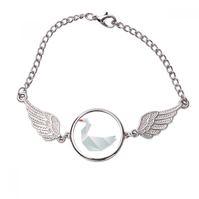 Geometric Abstract Goose patron de origami Pulsera pulsera pulsera alas de ángel pulsera