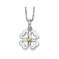 thumbnail image 1 of Pendre de collier de quatre coeurs en argent sterling avec chaîne, 1 of 4