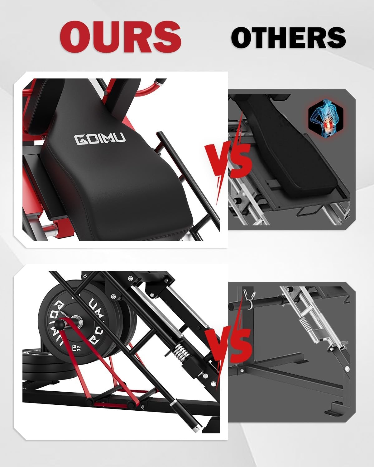 MITONOS Leg Press Hack Squat Machine Combo, 3 in 1 Philippines | Ubuy