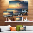 thumbnail image 3 of Sunrise and Shining Waves in Sea - Large Seashore Canvas Art Print, 3 of 4