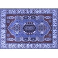 thumbnail image 1 of Ahgly Company Indoor Rectangle Geometric Blue Traditional Area Rugs, 3' x 5', 1 of 4
