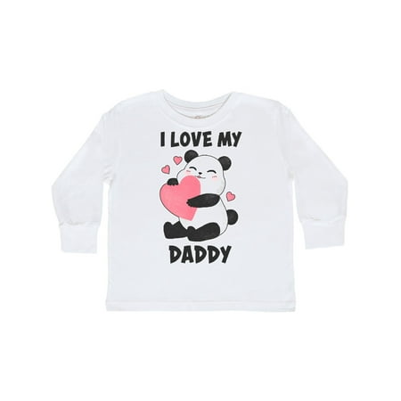 

Inktastic I Love My Daddy with Panda Illustration Gift Toddler Boy or Toddler Girl Long Sleeve T-Shirt