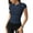 #1 Blue, variant on SHIBEVER Shirts for Women Summer Short Sleeve Ribbed Tops Slim Fitted Casual Crew Neck T Shirts for Women Basic Tee White S