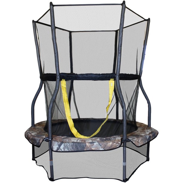 Skywalker Trampolines Mini Trampoline with Enclosure, Camo Walmart