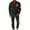 #250-Black, variant on Yusimy Men's Solid Color 2-Piece Button-Down Half-Zip Set Long Sleeve Drawstring Pants Casual Sports
