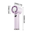 thumbnail image 3 of weibbin Handheld Mini Fan Fan with Ice Cooler Portable Outdoor Travel Fan 100 Speed Digital Display with LED Light USB Rechargeable, 3 of 7