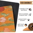 thumbnail image 5 of Red Pink White Tulip Coir Door Mat for Front Door, Spring Summer Flower Outdoor Welcome Mats for Entrance,Garden,RV,Patio,Home Porch Decor Doormat 30x17 Inch, 5 of 6