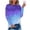 Purple, variant on JINMGG Fall Tops for Women Fashion Women's Summer Round-Neck Long Sleeve Print Casual Outing Blouses Tops Green S