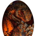 thumbnail image 2 of Recuerdo Dragón Bolsillo Fuego Lava Escultura Hecha A Mano Resina, 2 of 9