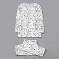 thumbnail image 6 of WCJM Daily Home Outfits for Women Printed Long Sleeve Top and Long Trousers for Family Matching Black Long Sleeve Crew Neck Pajama Sets, 6 of 7