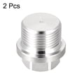 thumbnail image 3 of Uxcell Outer Hex Head Plug 304 Stainless Steel Solid Thread Corrosion Resistant Bung Plug Pipe Fitting 2Pcs 1.02" x 1.06"(L x Max.D), 3 of 3