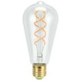 thumbnail image 1 of Bombilla ST64 E27 de 4 W, estilo vintage, de filamento regulable de doble espiral, 220 V, luz cálida (transparente)., 1 of 14