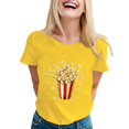 thumbnail image 1 of TSADFHJI T-Shirts pour Femmes Manches Courtes Carnaval Fantaisie Drôle Imprimé Col Rond Manches Courtes T-Shirt m Jaune, 1 of 3