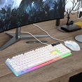 thumbnail image 5 of Gaming Keyboard Mouse Combo, K1 RGB LED Backlit Keyboard with 104 Key for PC/Laptop(White), 5 of 5