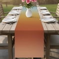 thumbnail image 4 of Orange Yellow Green Ombre Table Runner 72 Inches, Modern Art Aesthetics Abstract Bed Runner Dresser Scarves Tabletop for Indoor Outdoor Parties/Ceremony/Banquet, 18" x 72", 4 of 9
