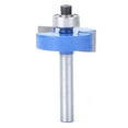thumbnail image 4 of 2-Flute T-Slot Router Bit with 0.25 Inch Shank - YG8 Alloy Cutter Head & 45# Carbon Steel Body, 0.37 Inch Blade Diameter/Length, Heat-Resistant Coated for MDF, Solid Wood, Plywood, Cabinets - Fits, 4 of 6