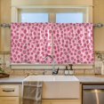 thumbnail image 2 of Yayeee Kitchen Curtains Set of 2 Light Filtering 57"x36" Over Sink Window Panels, Strawberry Bliss, 2 of 7