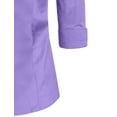 thumbnail image 6 of J. METHOD Women's Button Down Shirt 3/4 Sleeve Roll Up Stretch Collar Office Work Formal Casual Basic Blouse Top, 6 of 6