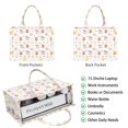 thumbnail image 2 of Large Capacity Tote Bag,White Mermaid Pattern Handbag Fashion Luxury Tote Bag,15.7"x13"x 5.1" Inches,Laptop Compatible, 2 of 6