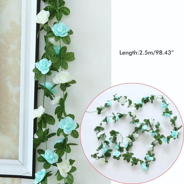 Rosas Artificiales Con 45 Cabezas Planta De Simulación Enredadera Accesorios De Fotografía De Bodas Para Tiendas Ventanas Restaurantes Fiestas seitruly HA043837-04