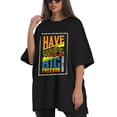thumbnail image 4 of Women T Shirt Graphic Tee Summer Tops Half Sleeve Loose Drop Shoulder Vintage Shirts Streetwear Sweat Casual Tees XS, 4 of 5