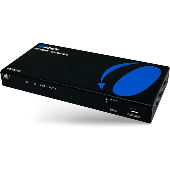 OREI 8K HDMI Splitter 1 X 2, Duplicate with Audio Extractor UltraHD Supports Upto 4K @ 120Hz IR EDID HDCP 2.3 - (BK-102A)
