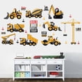 thumbnail image 6 of Construction Vehicles Wall Stickers Trucks Excavator Tractor Wall Decals Kids Bedroom Boys Room Playroom Wall Decor, 6 of 8