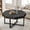 Antique Black, variant on Octagonal Coffee Table with Patchwork Wood Top and Metal Legs - Antique Farmhouse Style