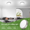 thumbnail image 3 of Pack de 2 luces LED de techo GoBright de 36 W, 30 cm, regulables, 3 of 8