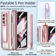 thumbnail image 2 of Funda para teléfono YQODSZ Samsung Galaxy Z Fold 3 rosa con S Pen, 2 of 7