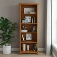 thumbnail image 2 of Trent Home 5 Shelf Solid Wood Bookcase in Light Golden Brown, 2 of 6