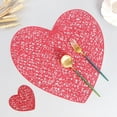 thumbnail image 6 of Heart-Shaped Interwoven Pvc Decorative Gold-Stamped Placemat Silver, Love Heart Placemats Valentines Day Table Decorations for Wedding Night Anniversary Pvc Table Cup Mats 15 Inch, 1 Placemat, 6 of 9