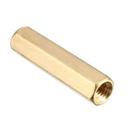 Unique Bargains M3 x 20mm Female Thread Brass Hex Standoff Spacers Rod Spacer Coupler Nut 25Pcs