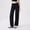 black, variant on Women's Buttery Soft Wide Leg Yoga Pants - Elastic Waist, Cooling Breathable, Natural Drape Straight Leg Workout Pants
