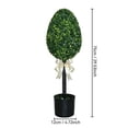 thumbnail image 2 of Cadancy Easter Bunny Topiary Artificial Boxwood Potted Plants Indoor Outdoor Spring Home Decoration Farmhouse Front Door Porch Patio Decorations, 2 of 6