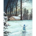 thumbnail image 3 of Redding, James 15x18 Black Modern Framed Museum Art Print Titled - Snowman in Moonlight, 3 of 5