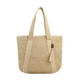 thumbnail image 3 of Women Shoulder Bag Stylish Casual Bohemian Tote Bag for Party Outdoor Spring Beige, 3 of 7