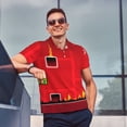 thumbnail image 3 of Lsque Geometry Dash Pattern Golf Shirts for Men Dry Fit Print Moisture Wicking Performance Short Sleeve Polo Shirt-XX-Large, 3 of 7
