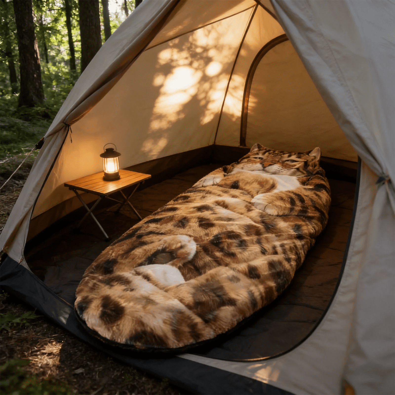 Plush Cat Sleeping Bag , Cozy Warm Envelope Style Cat Shaped Sleep Sack, Adult Size Feline-Themed Blanket for Camping, Lounging & Sleepovers, Ideal Gift for Cat Lovers