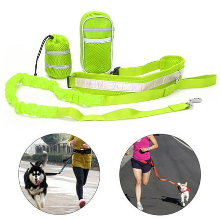 Polyester Elastic Pet Dog Leash Lead Strap Rope Waist Belt For Walking