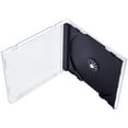 thumbnail image 2 of Maxtek 10.4 mm Standard Single Clear CD Jewel Case with Assembled Black Tray, 25 Pack, 2 of 3