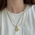 thumbnail image 4 of Colliers Initiaux Superposés pour Femmes, Collier Chaîne Trombone Simple Mignon Pendentif Lettre Hexagonale Collier Ras du Cou Initial Or Colliers Superposés pour Femmes, Or, 4 of 4